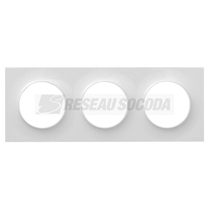 Lot De 10 Plaques Simple Odace Schneider - Modèle S520702, Blanc, Plastique, Pour Installation Murale, Neuf