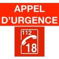  2 stickers APPEL D'URGENCE & 1 