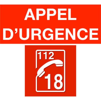  2 stickers APPEL D'URGENCE & 1 