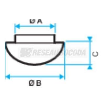 GRILLE INTER. BIO D80MM - BLC 