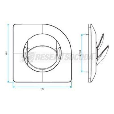  GRILLE BIP D80 BLC 