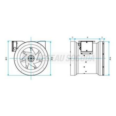  VENTILATEUR DE CONDUIT VC D100 
