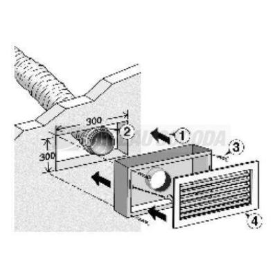  MTF3 300X300/D160 PLENUM PA 