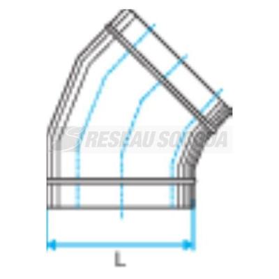  COUDE HORIZONTAL 45�- 545X165 