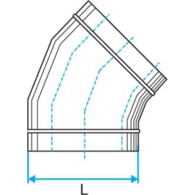  COUDE HORIZONTAL 45�- 700X165 