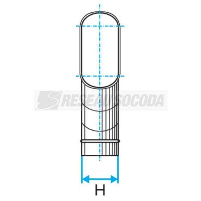  COUDE HORIZONTAL 45�- 675X215 