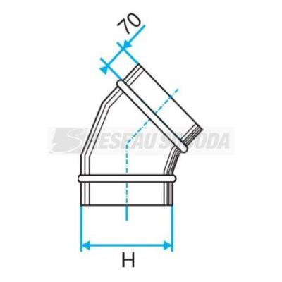  COUDE VERTICAL 45� - 450X100 