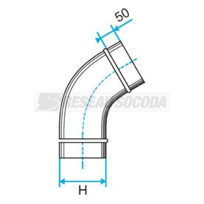  COUDE VERTICAL 45�- 410X165 
