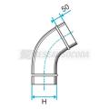  COUDE VERTICAL 45�- 645X265 