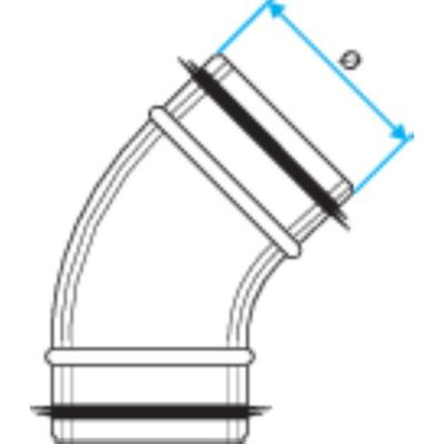  COUDE 45� GALVA + JOINT - D500 
