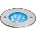  EGO ROND 9 LED BLEU  - INOX 