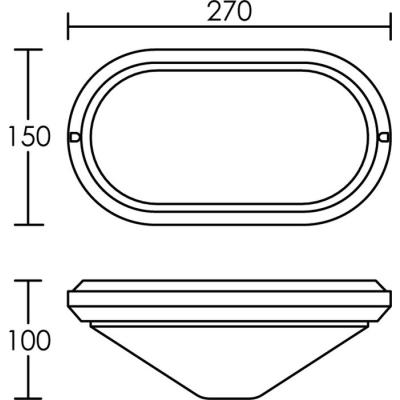  ORIO OVAL E27 BLC IP54 S/LPE 