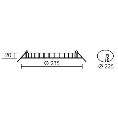  FLAT LED 20,4W/3000K BLANC 