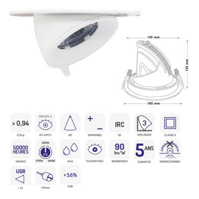  DOWNLIGHT SAMBA BLANC 30W DALI 