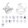  DOWNLIGHT SAMBA 28-38W BLANC C 