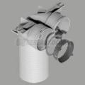  Adap coud� dble PEHD o90 bch 