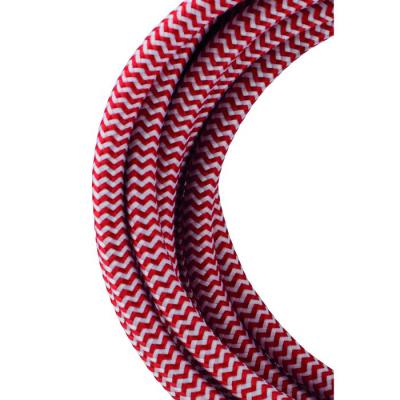  C�ble Textile 3 mtr Rouge/Blan 