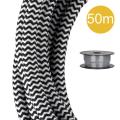  C�ble Textile 2C 50 mtr Noir/B 