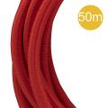  C�ble Textile 2C 50 mtr Rouge 