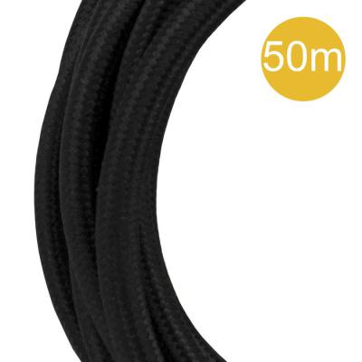  C�ble Textile 3C 50 mtr Noir 