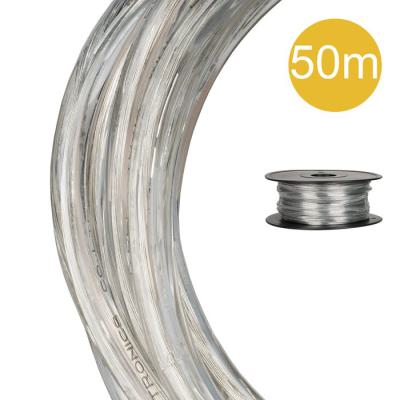  C�ble PVC Rond 2C 50M Transpar 