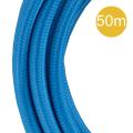  C�ble Textile 2C 50 mtr Bleu 