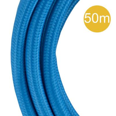  C�ble Textile 2C 50 mtr Bleu 