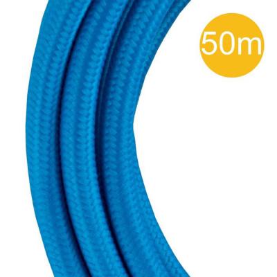  C�ble Textile 2C 50 mtr Bleu 
