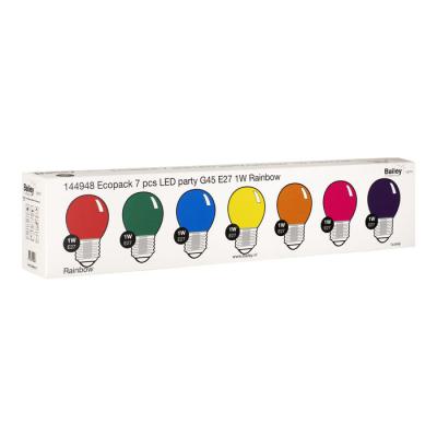  EcoPack 7pcs LED G45 E27 Multi 