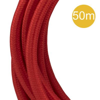  C�ble Textile 3C 50 mtr Rouge 