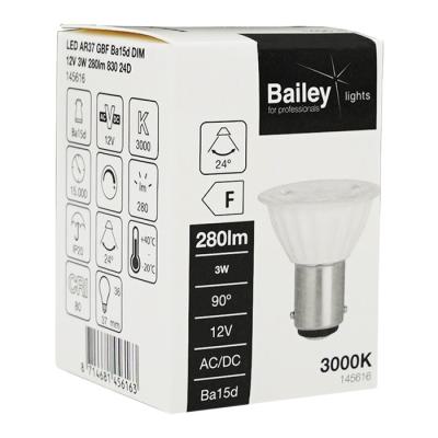  LED AR37 GBF Ba15d DIM 12V 3W 