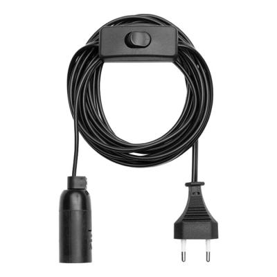  Cordon 350cm Noir + douille E1 