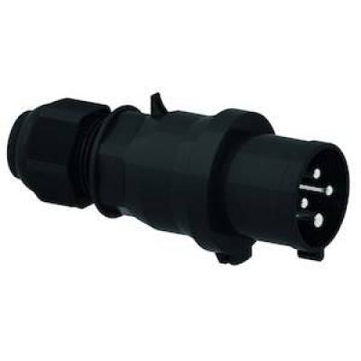  Fiche noire 400V 3P+T 32A IP44 