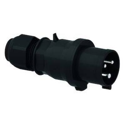  Fiche noire 260V 2P+T 32A IP44 