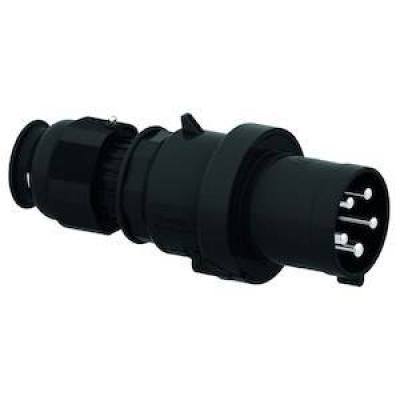  Fiche noire 400V 5P 63A IP44 