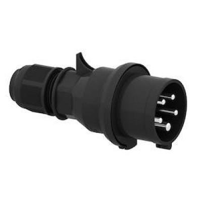  Fiche noire 400V 5P 16A IP44 