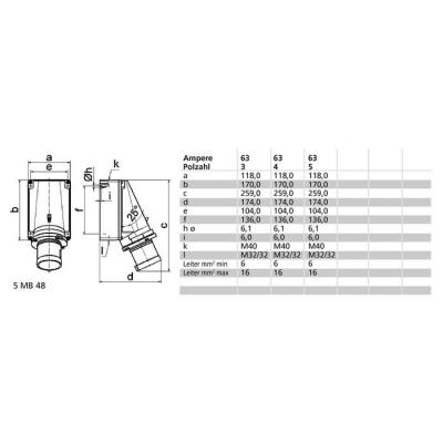  Connect S 400V 4P 63A IP44 
