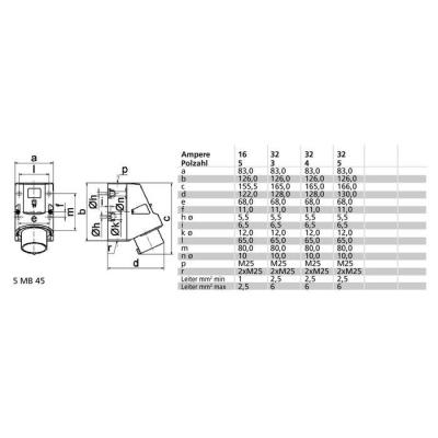  Connect S 230V 2P+T 32A IP44 