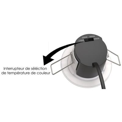 spot 6W orientable blanc 4CCT 