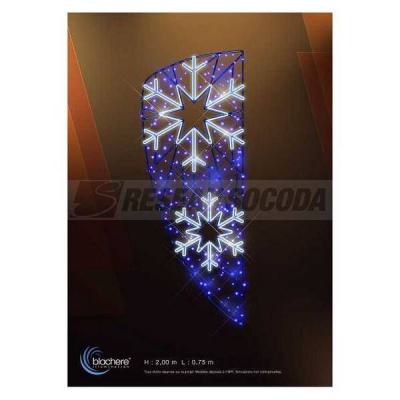  D�cor flocons bleu/blanc 