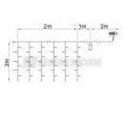  RIDEAU 96 LED Blanc chaud-2x2m 