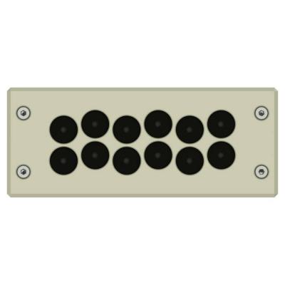  Plaque pass. cbl. 12 entr�es 