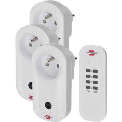  Lot de 3 prises t�l�command�es 