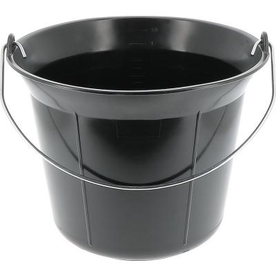  SEAU NOIR PE 11L ANSE GALVA4MM 
