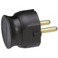  FICHE 2P 16A EXTRA PLAT NOIR 