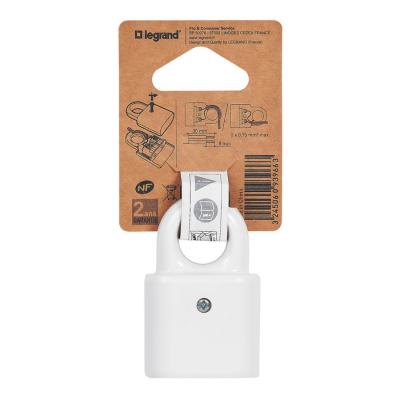  FICHE F 2P ANNEAU PLAST BLANC 