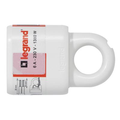  FICHE F 2P 6A ANNEAU PLAST BLA 