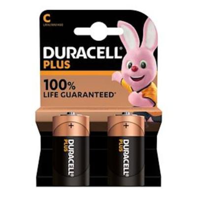  DURACELL PLUS 100%  C X2 