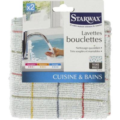  LAVETTES BOUCLETTES  X2 