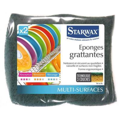  EPONGES GRATTANTES VERT X2 